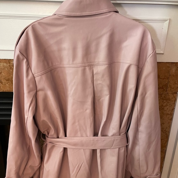 Badgley Mischka Blush Vegan Leather Trench- NWT - Picture 4 of 16